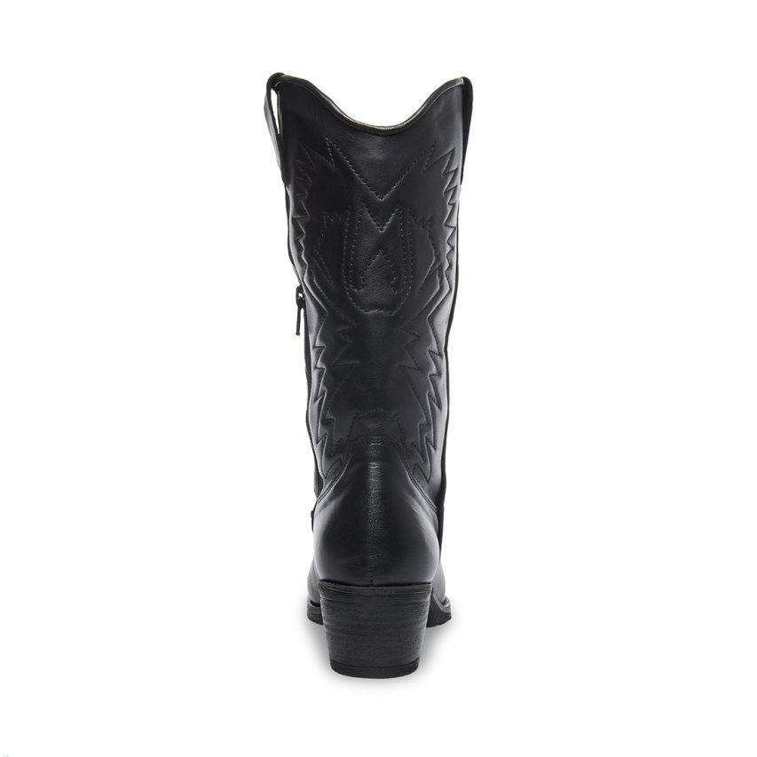 Botas Altas Steve Madden Hayward Cuero Mujer Negras | ES ZO9E48